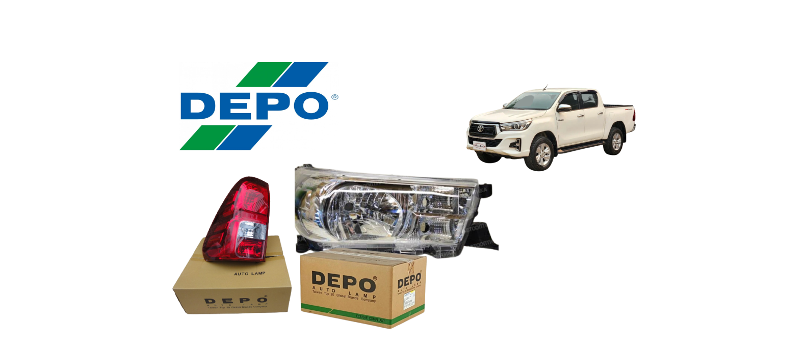 إضاءات DEPO وقطع تويوتا هايلكس